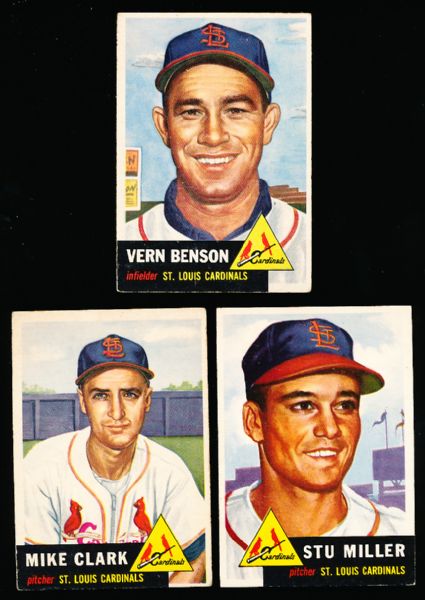 1953 Topps Bb- 3 Diff. Cardinals