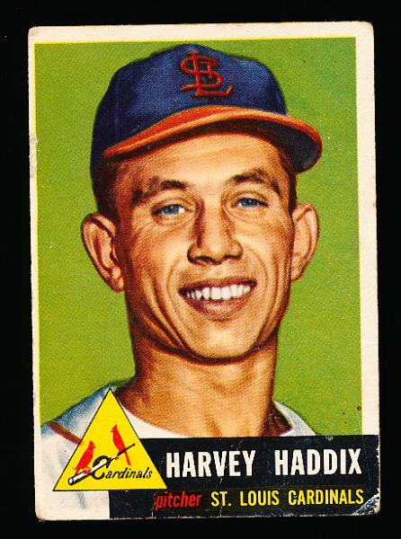 1953 Topps Bb- #273 Harvey Haddix- Hi#