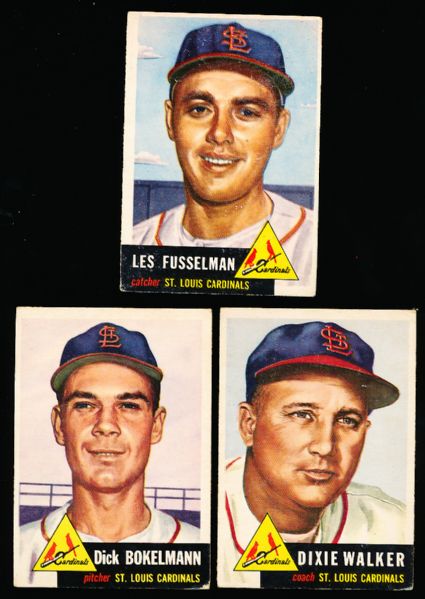 1953 Topps Bb- 4 Diff. Cardinals