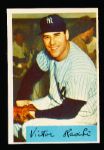 1954 Bowman Bb- #33 Vic Raschi, Yankees- Traded Variation