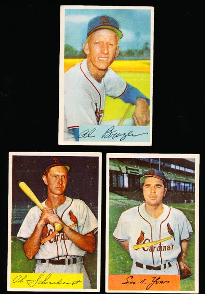 1954 Bowman Bb- 5 Diff. Cardinals
