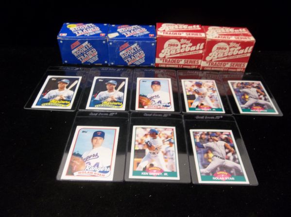1989 Rookie & Traded Factory Sets- 4 Asst. Sets with Ken Griffey Jr.