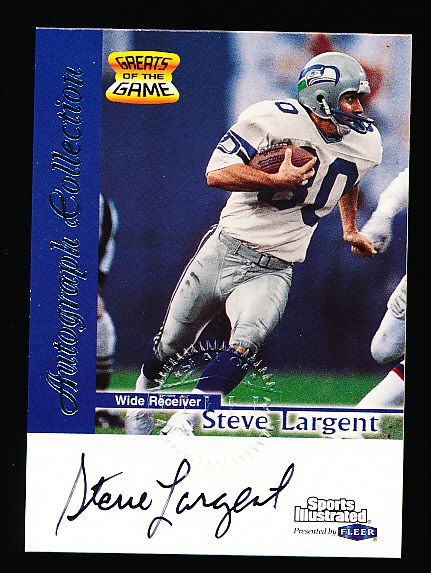 1999 Sports Illustrated Ftbl.- “Autographs”- Steve Largent, Seahawks
