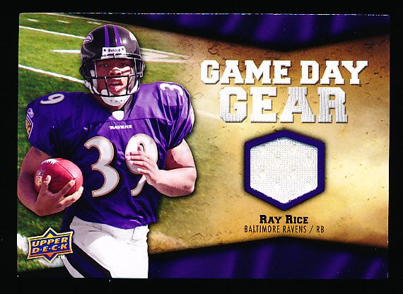 2009 Upper Deck Ftbl.- “Game Day Gear”- #NFL-RI Ray Rice, Ravens