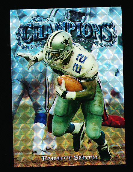1997 Finest Ftbl. “Finest Embossed Refractor” #290 Emmitt Smith Silver, Cowboys