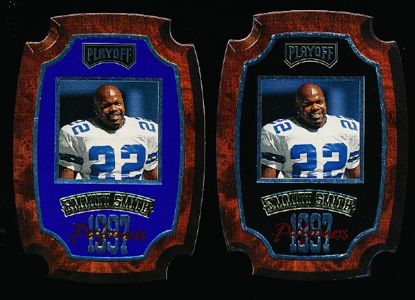 1997 Playoff Contenders “Performer Plaques” #25 Emmitt Smith, Cowboys- 2 Diff. Cards