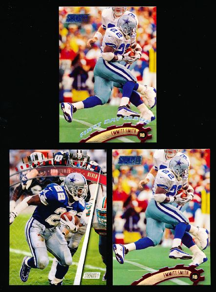 1997 Stadium Club Ftbl. Emmitt Smith- 3 Diff. Cards