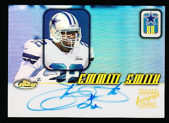 2001 Finest Ftbl. “Autographs” #ES Emmitt Smith, Cowboys