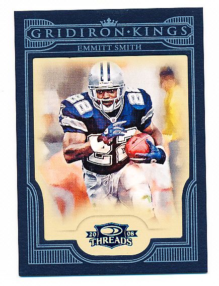 2008 Donruss Threads Ftbl. “Pro Gridiron Kings Framed Blue” #9 Emmitt Smith, Cowboys, #28/50!