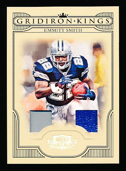 2008 Donruss Threads Ftbl. “Pro Gridiron Kings Materials Prime” #9 Emmitt Smith, Cowboys- #6/50!