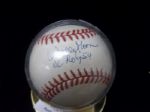 Wally Moon Autographed Official NL Leonard Coleman Baseball