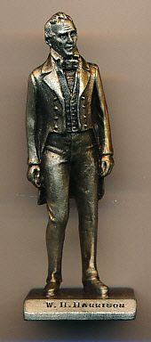 1985 Lance Corp. William Henry Harrison 2-1/4” Tall Solid Pewter Figurine