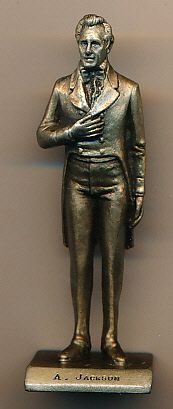 1985 Lance Corp. Andrew Jackson 2-1/2” Tall Solid Pewter Figurine
