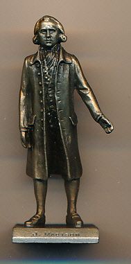 1985 Lance Corp. James Madison 2-1/8” Tall Solid Pewter Figurine