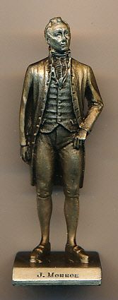 1985 Lance Corp. James Monroe 2-1/2” Tall Solid Pewter Figurine