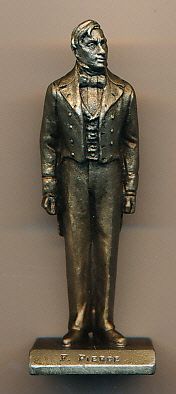 1985 Lance Corp. Franklin Pierce 2-3/8” Tall Solid Pewter Figurine