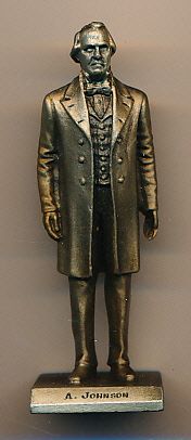 1986 Lance Corp. Andrew Johnson 2-3/8” Tall Solid Pewter Figurine