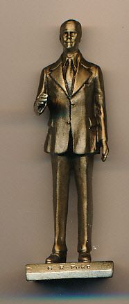 1987 Lance Corp. Gerald R. Ford 2-1/2” Tall Solid Pewter Figurine