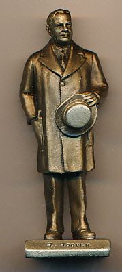 1987 Lance Corp. Herbert Hoover 2-3/8” Tall Solid Pewter Figurine