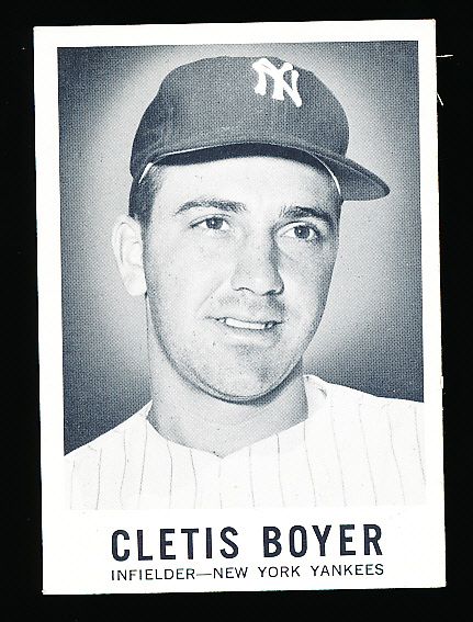 1960 Leaf Baseball- #46 Clete Boyer, Yankees- 4 Cards
