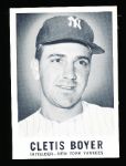 1960 Leaf Baseball- #46 Clete Boyer, Yankees- 4 Cards