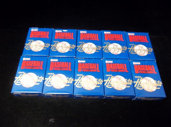 1986 Donruss Baseball Highlights Set of 56- 10 Factory Sets