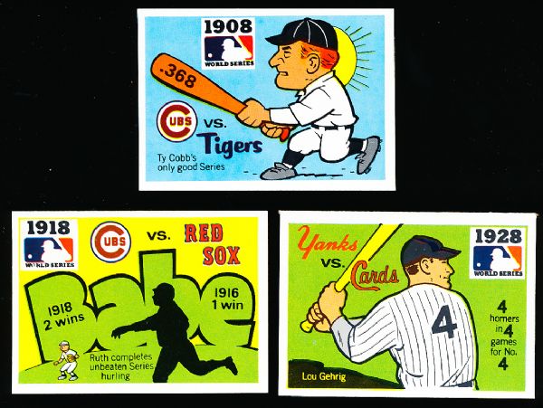 1971 or ‘72? Fleer Laughlin World Series Cards- 150 Asst.