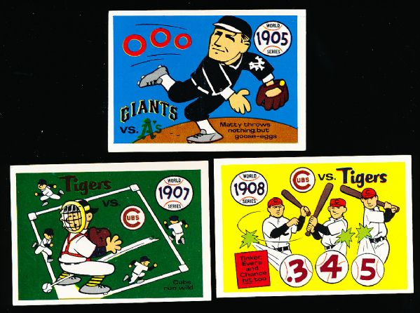1971 or ‘72? Fleer Laughlin World Series Cards- 64 Diff.- Blue Backs