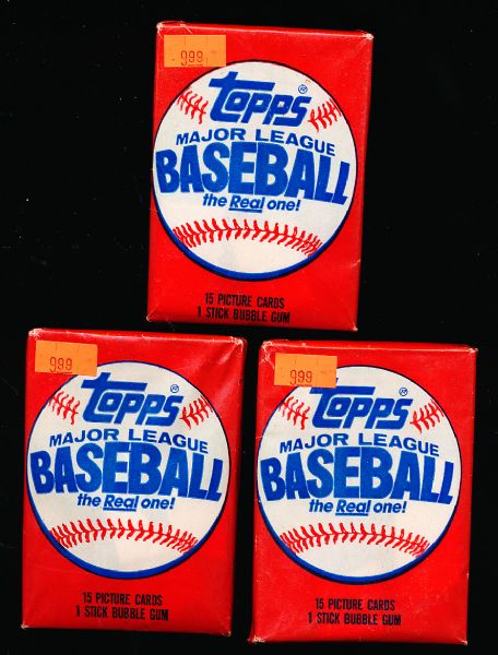 1985 Topps Baseball- Four Unopened Wax Packs