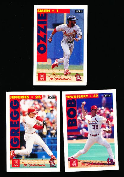 1994 GM St. Louis Cardinals Magnet Complete Set of 6