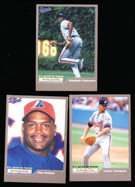 2001 The Palm Beach Post Montreal Expos Spring Training Roger Dean Stadium Complete Set of 20 Cards