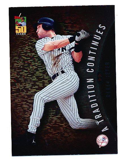 2001 Topps Bb- “A Tradition Continues” Inserts- #TRC6 Derek Jeter, Yankees- 4 Cards