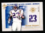2002 Private Stock Ftbl.- “Game Jersey Uniform Number”- #69 Michael Bennett, Vikings- #14/23 Made!