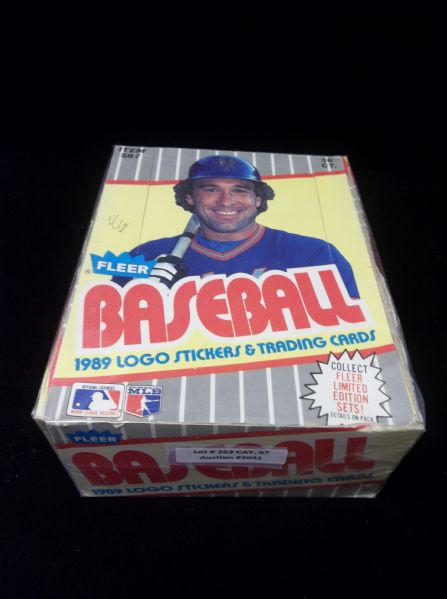 1989 Fleer Baseball- 1 Unopened Wax Box