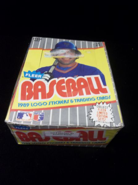 1989 Fleer Baseball- 1 Unopened Wax Box