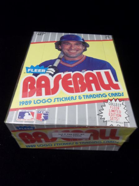 1989 Fleer Baseball- 1 Unopened Wax Box