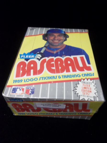 1989 Fleer Baseball- 1 Unopened Wax Box