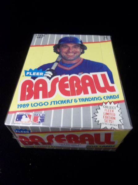 1989 Fleer Baseball- 1 Unopened Wax Box