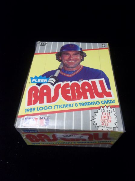 1989 Fleer Baseball- 1 Unopened Wax Box
