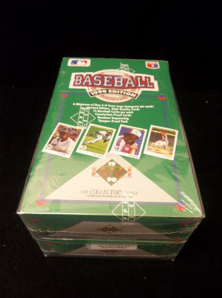 1990 Upper Deck Baseball- Low Series- 2 Unopened Wax Boxes