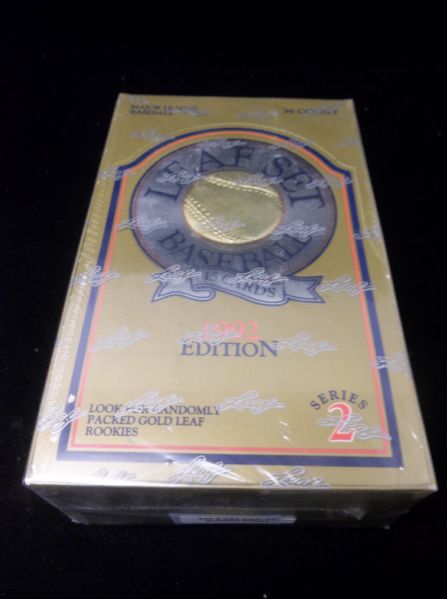1992 Leaf Baseball- Series #2- 2 Unopened Wax Boxes
