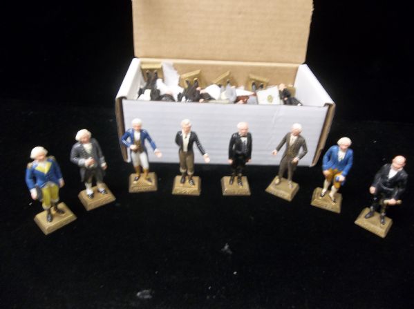1960’s Marx U.S. President’s 2-3/4” Tall Plastic Figures Near Complete Set- 34 of 35
