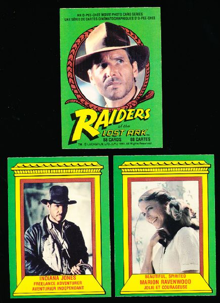 1981 O-Pee-Chee “Raiders of the Lost Ark” Complete Set of 88
