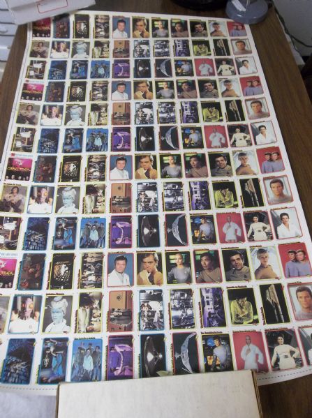 1991 Rainbo “Star Trek The Motion Picture” Uncut Sheet of 132 Cards(4 Complete Sets)