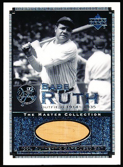 2000 Upper Deck Yankees Master Collection- All Time Yankee Game Bats- #ATY 1 Babe Ruth- #214/500