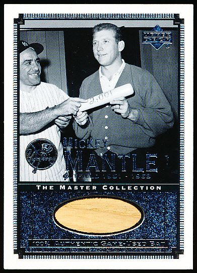 2000 Upper Deck Yankees Master Collection- All Time Yankee Game Bats- #ATY2 Mickey Mantle- #214/500