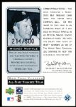 2000 Upper Deck Yankees Master Collection- All Time Yankee Game Bats- #ATY2 Mickey Mantle- #214/500