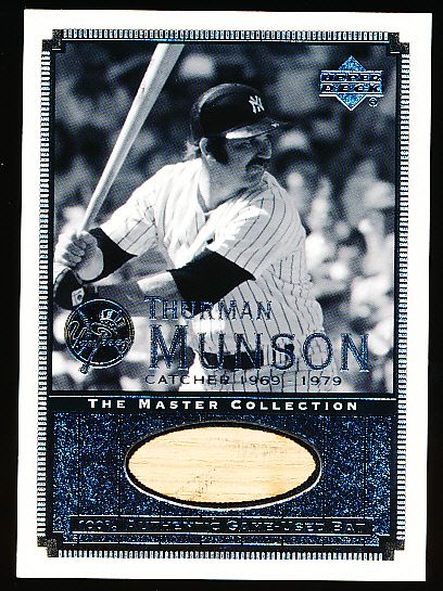 2000 Upper Deck Yankees Master Collection- All Time Yankee Game Bats- #ATY 9 Thurman Munson (#214/500)