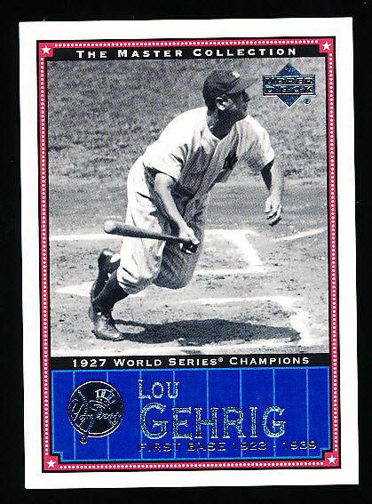 2000 Upper Deck Yankees Master Collection- #NYY 2 - Lou Gehrig- (#214/500)