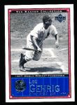 2000 Upper Deck Yankees Master Collection- #NYY 2 - Lou Gehrig- (#214/500)